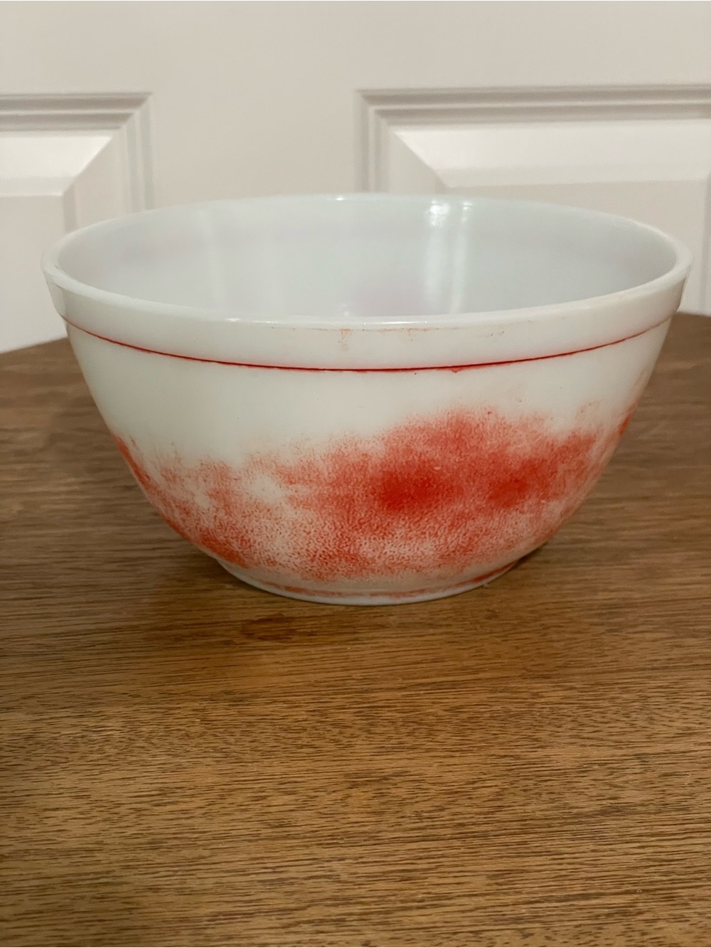 Vintage Pyrex 402 B-31 Red Mixing Bowl Mid Century USA Rare